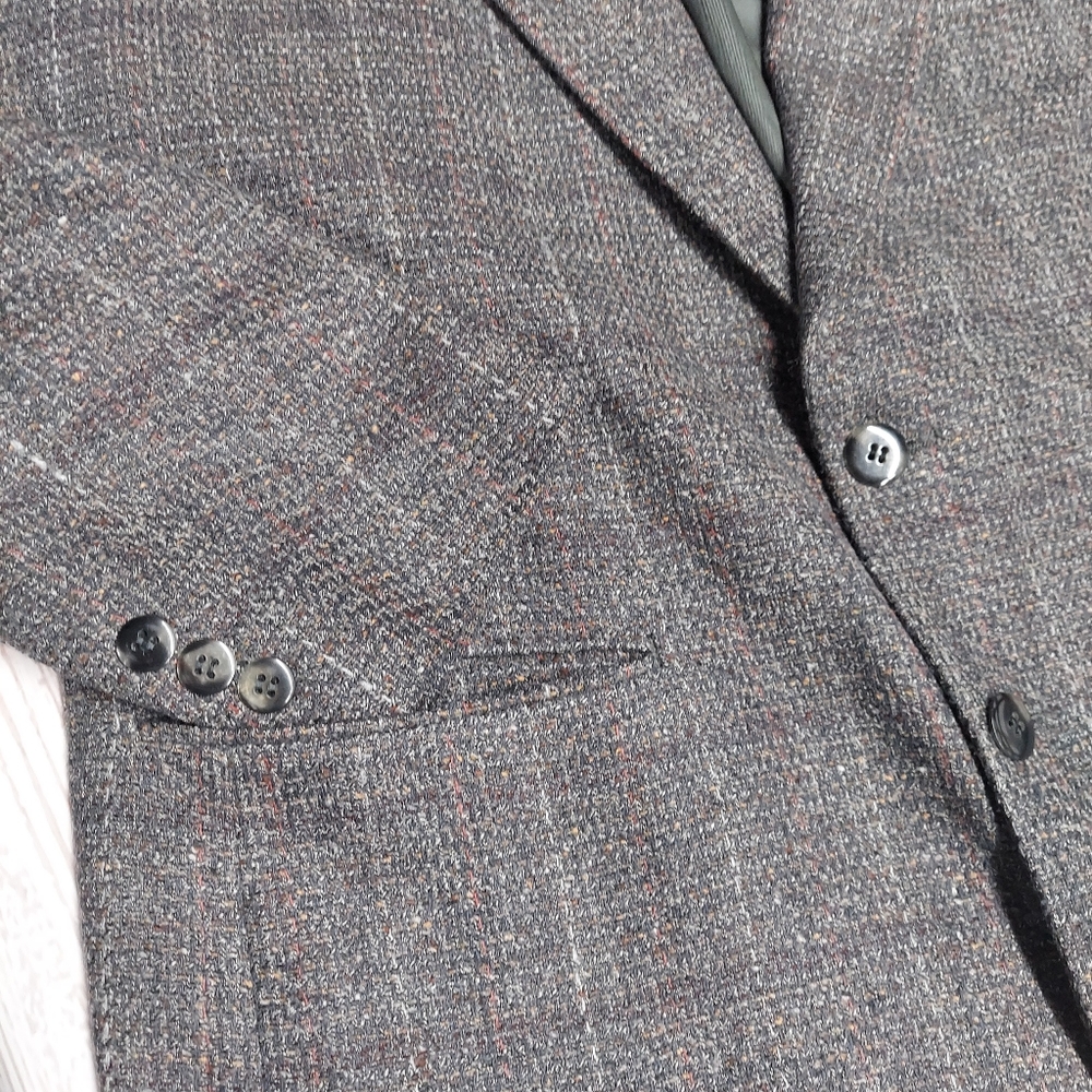Vintage Pierre Cardin Plaid 2 Button Blazer - Picture 10 of 16